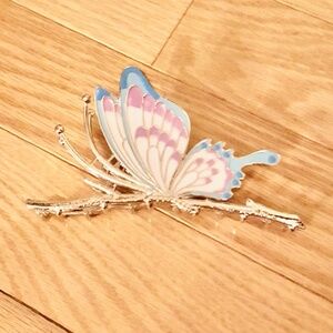 Large Butterfly on a Branch Hair Clip